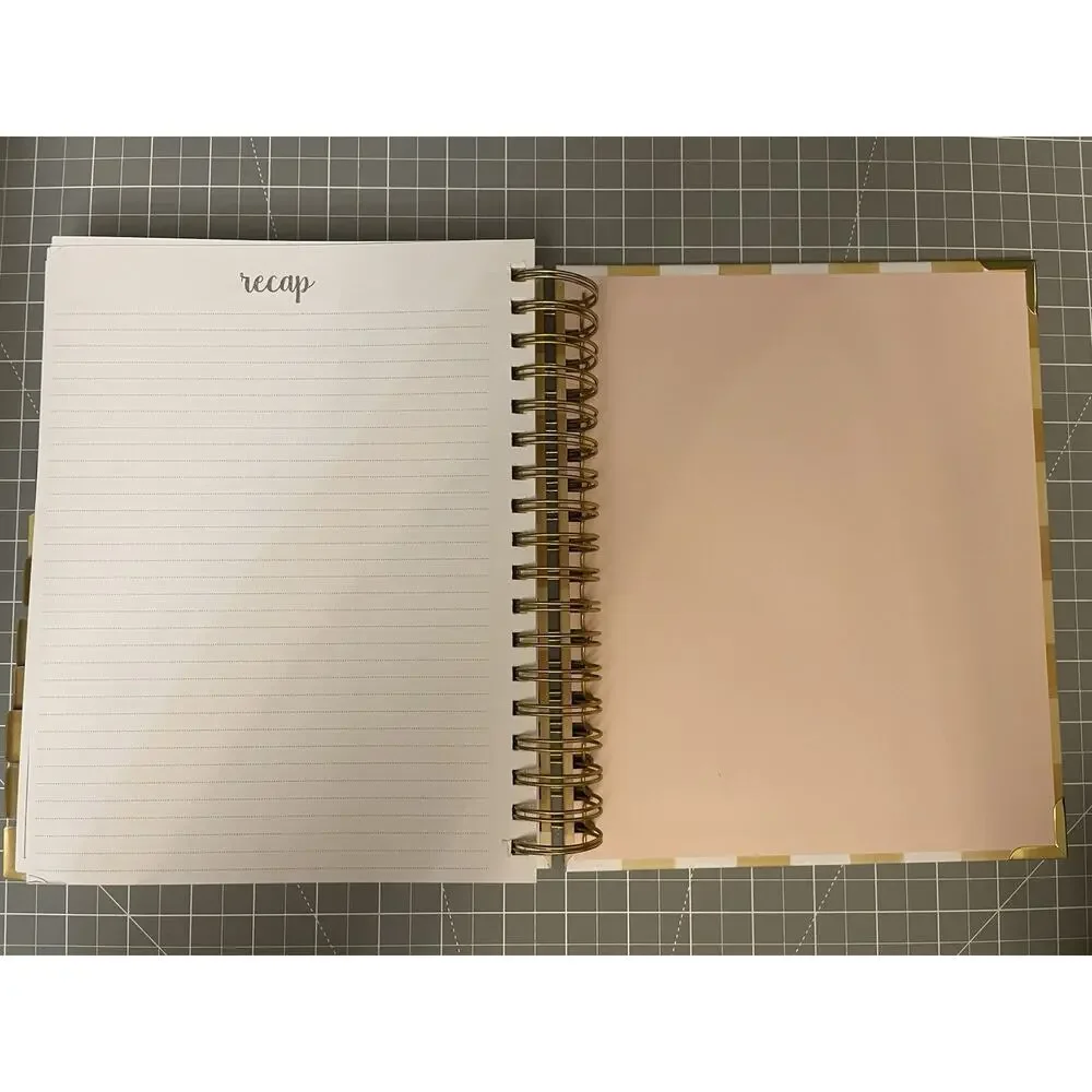Prayerful Planner Undated Classic 7.5”x 9.5” Spiral Bound Yellow Gingham NIB